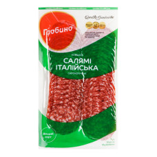 Ковбаса нарізка Салямі італійська Глобино с/к в/у 0.08кг