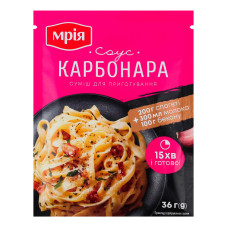 Суміш для приготування соусу Карбонара Мрія м/у 36г Суміш для приготування соусу Карбонара Мрія м/у 36г