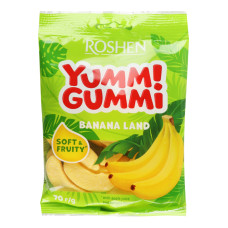 Цукерки желейні зі смаком банану Banana Land Yummi Gummi Roshen м/у 70г