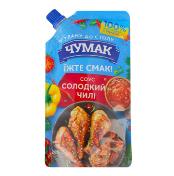 Соус Солодкий Чилі Чумак д/п 200г