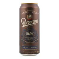 Пиво темне пастеризоване Dark Staropramen 4.4% з/б 480мл