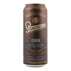 Пиво темне пастеризоване Dark Staropramen 4.4% з/б 480мл