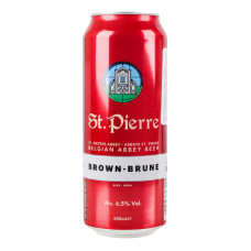 Пиво 0.5л 6.5% темне фільтроване пастеризоване Brune St. Pierre з/б