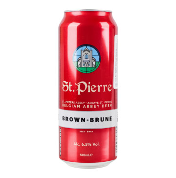 Пиво 0.5л 6.5% темне фільтроване пастеризоване Brune St. Pierre з/б