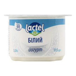 Йогурт 3% Білий Lactel ст 115г