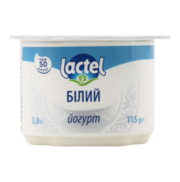 Йогурт 3% Білий Lactel ст 115г