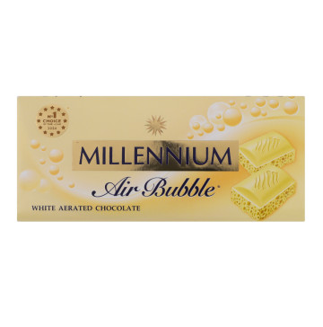 Шоколад білий пористий Millennium м/у 85г