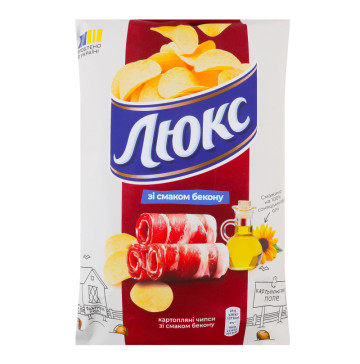 Чипси картопляні Бекон Люкс м/у 125г