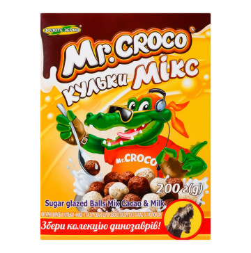 Сніданки сухі кульки Мікс Mr. Croco к/у 200г