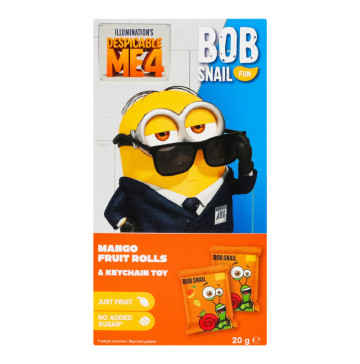 Набір Цукерки фруктові натуральні Манго 20г + іграшка-брелок Fun Bob Snail к/у 1шт