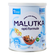 Суміш молочна суха для дітей від народження 1 Opti Formula Malutka з/б 400г