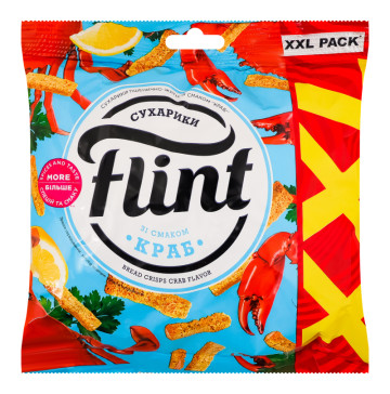 Сухарики пшенично-житні Краб Flint м/у 140г
