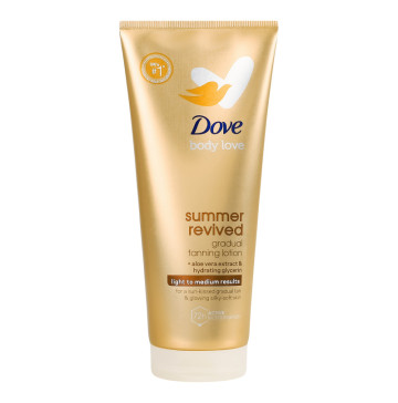 Лосьйон-автозасмага для тіла від світлого до середнього Summer revived Body love Dove 200мл