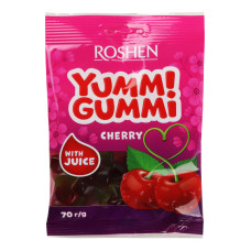 Цукерки желейні Cherry Yummi Gummi Roshen м/у 70г Цукерки желейні Cherry Yummi Gummi Roshen м/у 70г