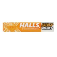 Карамель льодяникова зі смаком апельсина Energy Vitamin C Halls Halls м/у 25.2г