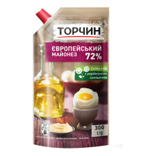 Майонез 72% Європейський Торчин д/п 300г Майонез 72% Європейський Торчин д/п 300г