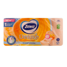 Папір туалетний 3-х шаровий Cashmere Peach Deluxe Zewa 8шт