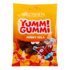 Цукерки желейні Funny Cola Yummi Gummi Roshen м/у 70г