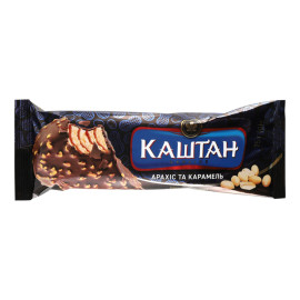 Морозиво 10% в кондитерській глазурі Арахіс та карамель Каштан м/у 75г