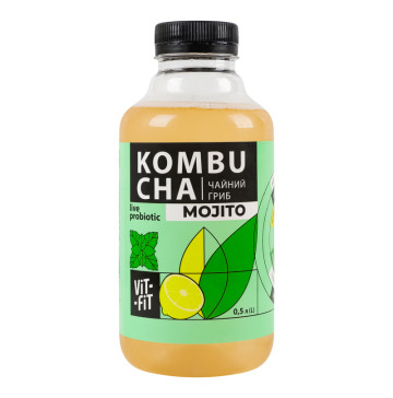 Напій бродіння фільтрований непастеризований Kombucha Mojito Vit-Fit п/пл 0.5л