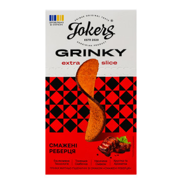 Грінки житньо-пшеничні Смажені реберця Extra Slice Jokers к/у 90г
