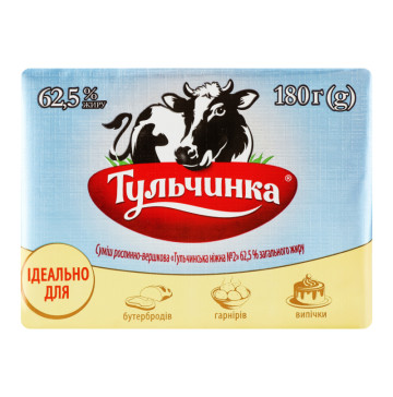 Суміш рослинно-вершкова 62.5% Тульчинська ніжна №2 Тульчинка м/у 180г