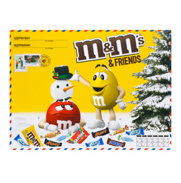 Набір кондитерський Середня бандероль M&M's&Friends к/у 228г