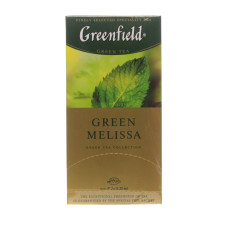 Чай зелений з мелісою Green Melissa Greenfield к/у 25х1.5г