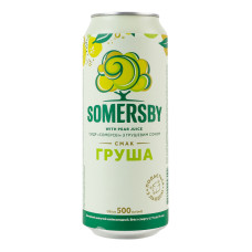 Сидр з грушевим соком напівсолодкий Груша Somersby 4.7% з/б 500мл