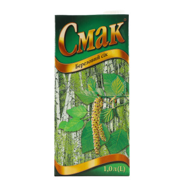 Сік стерилізований з цукром березовий Смак т/п 1л