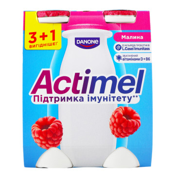 Продукт кисломолочний 1.4% Малина Actimel к/у 4x100г