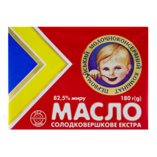 Масло солодковершкове 82.5% Екстра Первомайський МКК м/у 180г