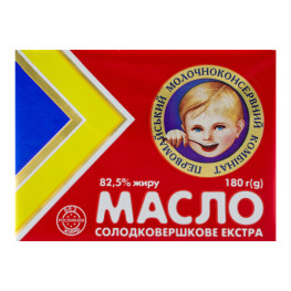 Масло солодковершкове 82.5% Екстра Первомайський МКК м/у 180г