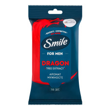 Серветки вологі для чоловіків Dragon Smile 10шт