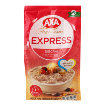 Пластівці вівсяні швидкого приготування Express Premium Axa м/у 450г