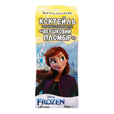 Коктейль молочний 2% ультрапастеризований Вершковий пломбір Бурьонка т/п 200г
