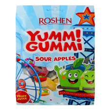 Цукерки желейні Sour apples Yummi Gummi Roshen м/у 165г
