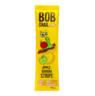 Цукерка фруктова Apple-banana Stripe Bob Snail м/у 14г