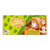 Продукт сирний 55% молокомісткий плавлений скибковий З грибами Наш сирок м/у 70г