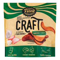 Грінки житньо-пшеничні хвилясті Часник Craft Bread chips Flint д/п 80г