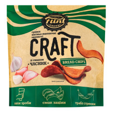 Грінки житньо-пшеничні хвилясті Часник Craft Bread chips Flint д/п 80г Грінки житньо-пшеничні хвилясті Часник Craft Bread chips Flint д/п 80г