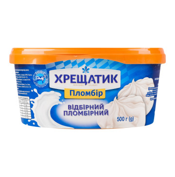 Морозиво 15% Відбірний пломбірний Хрещатик п/у 500г