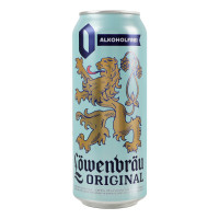 Пиво 0.5л 0.5% безалкогольне світле пастеризоване Original Löwenbräu з/б