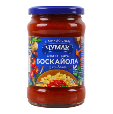 Спагеті-соус з грибами Боскайола пастеризований Чумак с/б 290г