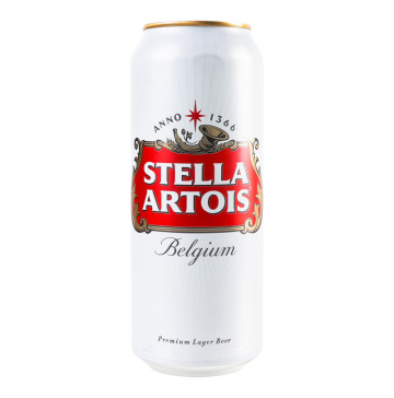 Пиво світле Stella Artois 5,2% залізна банка 0,5л