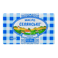 Масло солодковершкове 72.5% селянське Селянське м/у 180г