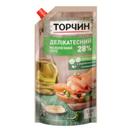 Соус майонезний 28% Делікатесний Торчин д/п 520г