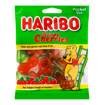 Цукерки желейні неглазуровані Happy Cherries Haribo м/у 80г