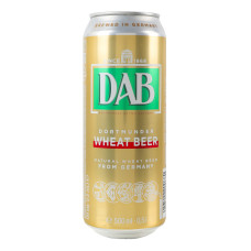 Пиво 0.5л 4.8% світле фільтроване пастеризоване Пшеничне DAB з/б