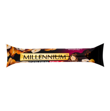 Шоколад чорний з начинкою та цілими горіхами Golden Nut Millennium м/у 40г